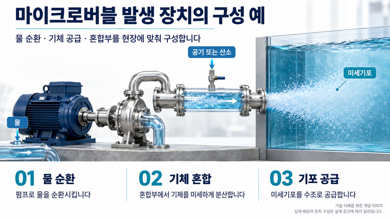 마이크로버블 발생 장치의 구성 예