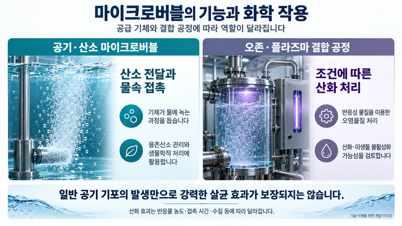 마이크로버블의 기능과 화학 작용